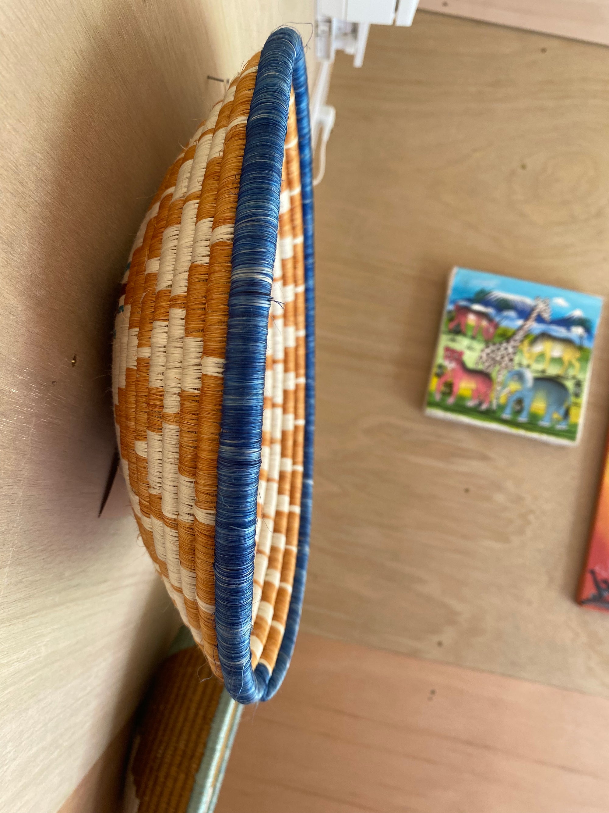 ルワンダバスケット　Lサイズ　お花